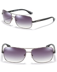 Sleek and stylish aviators in a classic silhouette with a double bridge design for him or for her. Sleek and stylish aviators in a classic silhouette with a double bridge design for him or for her.