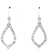 Clear White Crystal & Silver Teardrop Modern Marquise Navette Shape Dangle Drop Earrings, Hypoallergenic Metal, 1 Inch Clear White Crystal & Silver Teardrop Modern Marquise Navette Shape Dangle Drop Earrings, Hypoallergenic Metal, 1 Inch