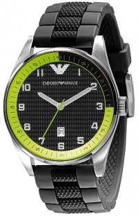Emporio Armani Sport Collection Silicone Strap Black Dial Men's Watch - AR5877 Emporio Armani Sport Collection Silicone Strap Black Dial Men's Watch - AR5877