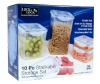 Lock & Lock HPL10BS 10-Piece Polypropylene Food-Storage Container Set