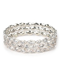 Stacks of bracelets are a style-setter staple, and Melinda Maria's silvery style is an understated way to work the trend. Wear it layered for an instant uptick in cool. Stacks of bracelets are a style-setter staple, and Melinda Maria's silvery style is an understated way to work the trend. Wear it layered for an instant uptick in cool.