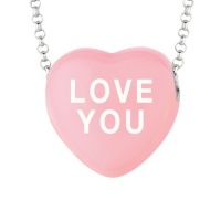 Sweetheart Jewelry Sterling Silver 17mm Colored Enamel Heart Pendant Necklace Sweetheart Jewelry Sterling Silver 17mm Colored Enamel Heart Pendant Necklace