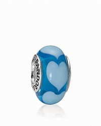 Artful and elegant heart motifs light up your bracelet in bright murano glass. Logo-engraved sterling silver trim displays the PANDORA signature. Artful and elegant heart motifs light up your bracelet in bright murano glass. Logo-engraved sterling silver trim displays the PANDORA signature.