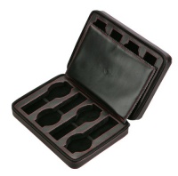 Diplomat 31-469 Black Leather Eight Watch Zippered Travel Case with Black Suede Interior Watch Case Diplomat 31-469 Black Leather Eight Watch Zippered Travel Case with Black Suede Interior Watch Case