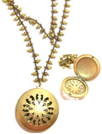 Catherine Popesco Silver Plated Multi-layer Beaded Chain Swarovski Crystal Locket Necklace Catherine Popesco Silver Plated Multi-layer Beaded Chain Swarovski Crystal Locket Necklace