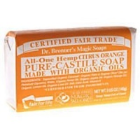 Dr. Bronner's Organic Pure Castile Citrus Orange Soap, 5 oz - 2 Bars Dr. Bronner's Organic Pure Castile Citrus Orange Soap, 5 oz - 2 Bars