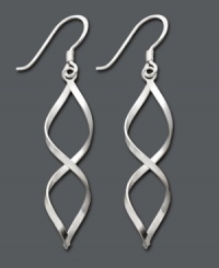 Add style with a dramatic double helix. Giani Bernini's twisting drops in polished sterling silver perfect any look. Approximate drop: 2 inches. Add style with a dramatic double helix. Giani Bernini's twisting drops in polished sterling silver perfect any look. Approximate drop: 2 inches.