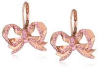 Betsey Johnson Iconic Vintage Rose Bow Drop Earrings