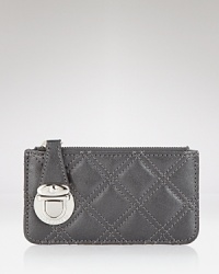 Make every accessory count with this key pouch from Marc Jacobs, flaunting the brand's signature quilted leather and metallic hardware. Make every accessory count with this key pouch from Marc Jacobs, flaunting the brand's signature quilted leather and metallic hardware.