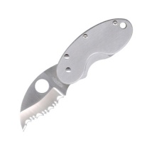 Spyderco Cricket Stainless Steel Serrated Edge Knife Spyderco Cricket Stainless Steel Serrated Edge Knife