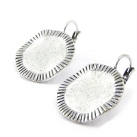 Earrings / dormeuses 'french touch' Coloriage silver-plated grey. Earrings / dormeuses 'french touch' Coloriage silver-plated grey.