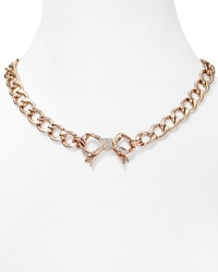 A little bit girlie, a lot glam: this chunky Juicy Couture chain link necklace is all she needs to show off her super cute charms. A little bit girlie, a lot glam: this chunky Juicy Couture chain link necklace is all she needs to show off her super cute charms.