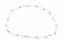 Anklet - A61 - Stretch - Crystal and Heishi Beads ~ Clear AB (Iridescent) Anklet - A61 - Stretch - Crystal and Heishi Beads ~ Clear AB (Iridescent)