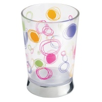 InterDesign Doodle Tumbler, Clear/Chrome InterDesign Doodle Tumbler, Clear/Chrome