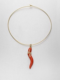 EXCLUSIVELY AT SAKS. An undulating enamel pendant accented with a sparking Swarovski crystal snake motif on a 22k goldplated choker. Swarovski crystalEnamel22k goldplatedLength, about 16Pendant size, about 3Hook closureMade in USA EXCLUSIVELY AT SAKS. An undulating enamel pendant accented with a sparking Swarovski crystal snake motif on a 22k goldplated choker. Swarovski crystalEnamel22k goldplatedLength, about 16Pendant size, about 3Hook closureMade in USA