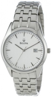 Bulova Men's 96B119 Bracelet Silver White Dial Watch Bulova Men's 96B119 Bracelet Silver White Dial Watch