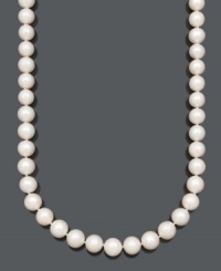 Treat yourself to style and sophistication. Belle de Mer necklace features large, A+ cultured freshwater pearls (11-13 mm) and a 14k gold clasp. Approximate length: 20 inches.