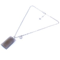 Emporio Armani EG2212 Women's Silver Tone Link Chain Grey Pendant Necklace Jewelry Emporio Armani EG2212 Women's Silver Tone Link Chain Grey Pendant Necklace Jewelry
