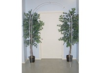 7.5 Ft Real Sized Metal Decoration Arch - White 7.5 Ft Real Sized Metal Decoration Arch - White
