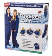 Forever Lazy ~ Adult ONESIE Loungewear ~ Size: MEDIUM in BLUE Forever Lazy ~ Adult ONESIE Loungewear ~ Size: MEDIUM in BLUE