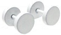 Round 0G 7MM White Illusion Fake Cheater Body Piercing Barbell Tunnel Plug Stud Earrings, Comfortable Screw-Back Posts, 316L Stainless Steel Round 0G 7MM White Illusion Fake Cheater Body Piercing Barbell Tunnel Plug Stud Earrings, Comfortable Screw-Back Posts, 316L Stainless Steel