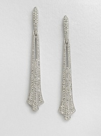 EXCLUSIVELY AT SAKS. An art deco-inspired piece with a long, elegant style. CrystalsRhodium-plated brassDrop, about 2Surgical steel post backImported EXCLUSIVELY AT SAKS. An art deco-inspired piece with a long, elegant style. CrystalsRhodium-plated brassDrop, about 2Surgical steel post backImported