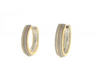 Designer Inspired Cable Two-tone Hoop Earrings Designer Inspired Cable Two-tone Hoop Earrings