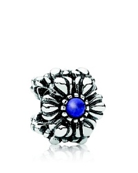 Birthstone accents add a personal touch to PANDORA's floral charm. Birthstone accents add a personal touch to PANDORA's floral charm.