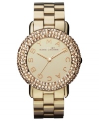 Light a spark with layers of Swarovski shine on this Marc by Marc Jacobs watch. Light a spark with layers of Swarovski shine on this Marc by Marc Jacobs watch.