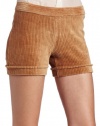 HUE Women's Wide Wale Corduroy Short, Beige, Small
