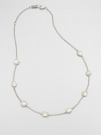 From the Scultura Collection. Smooth mother-of-pearl cabochons set in stering silver on a delicate link chain. Mother-of-pearlSterling silverLength, about 16Lobster clasp closureImported From the Scultura Collection. Smooth mother-of-pearl cabochons set in stering silver on a delicate link chain. Mother-of-pearlSterling silverLength, about 16Lobster clasp closureImported