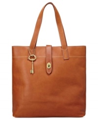 Going places? Be sure to bring along this Fossil carryall that'll take you from deskside to dinner date in a wink. Soft leather is discretely adorned with detail stitching and brass-tone accents, while the generous interior fits much more than just the day-to-day essentials. Going places? Be sure to bring along this Fossil carryall that'll take you from deskside to dinner date in a wink. Soft leather is discretely adorned with detail stitching and brass-tone accents, while the generous interior fits much more than just the day-to-day essentials.
