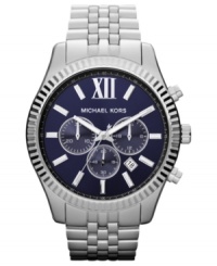 Polished stainless steel adds a classic touch to this Lexington watch from Michael Kors. Polished stainless steel adds a classic touch to this Lexington watch from Michael Kors.