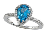 Genuine Blue Topaz Ring by Effy Collection® in 14 kt White Gold Size 5 Genuine Blue Topaz Ring by Effy Collection® in 14 kt White Gold Size 5