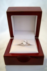 Stunning Engagement Cherrywood Ring Box with Dome Top Design Stunning Engagement Cherrywood Ring Box with Dome Top Design