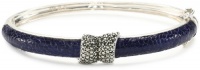 Judith Jack Exotic Marcasite and Sapphire Ostrich Bangle Bracelet Judith Jack Exotic Marcasite and Sapphire Ostrich Bangle Bracelet