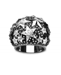 Star gazing: You won't be able to take your eyes off of Swarovski's dazzling crystal star dome ring! Wear it as a conversation piece at a cocktail party, or just to add pizzazz to your everyday look. Made in ruthenium tone mixed metal. Size 7. Star gazing: You won't be able to take your eyes off of Swarovski's dazzling crystal star dome ring! Wear it as a conversation piece at a cocktail party, or just to add pizzazz to your everyday look. Made in ruthenium tone mixed metal. Size 7.