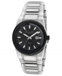 Durable and masculine, this steel watch from Kenneth Cole New York sets the day's pace. Durable and masculine, this steel watch from Kenneth Cole New York sets the day's pace.