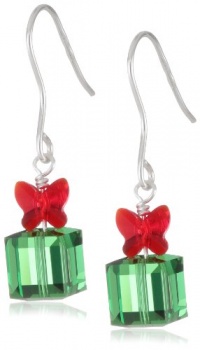 Sterling Silver Genuine Swarovski Crystallized Elements Present French Wire Earrings Sterling Silver Genuine Swarovski Crystallized Elements Present French Wire Earrings