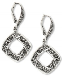 Set the mood with subtle sparkle. Judith Jack's elegant drop earrings stun with marcasite (1 ct. t.w.) in a diamond-shaped design. Set in sterling silver. Approximate drop: 1-1/3 inches. Set the mood with subtle sparkle. Judith Jack's elegant drop earrings stun with marcasite (1 ct. t.w.) in a diamond-shaped design. Set in sterling silver. Approximate drop: 1-1/3 inches.