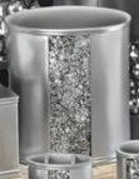 Popular Bath Sinatra Silver Waste Basket Popular Bath Sinatra Silver Waste Basket