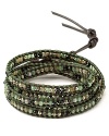 Simple yet eclectic. This Chan Luu leather wrap bracelet refines bohemian style with its mix of semi-precious gemstones.