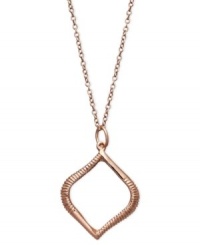 Studio Silver 18k Rose Gold over Sterling Silver Necklace, Etched Teardrop Pendant Studio Silver 18k Rose Gold over Sterling Silver Necklace, Etched Teardrop Pendant