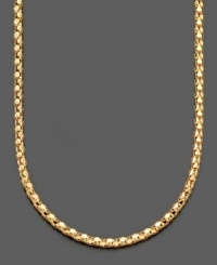 Fabulous fashion that goes wherever you go. This beautiful necklace is crafted in diamond-cut 14k gold. Approximate length: 18 inches. Fabulous fashion that goes wherever you go. This beautiful necklace is crafted in diamond-cut 14k gold. Approximate length: 18 inches.