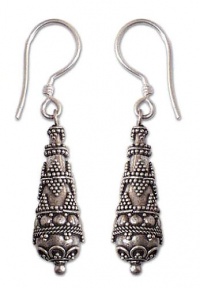 Sterling silver drop earrings, 'Traditions' Sterling silver drop earrings, 'Traditions'