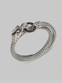 EXCLUSIVELY AT SAKS. From the Naga Lava Collection. Signature dragon head with black sapphire pavé ring. Can be worn as a bracelet or a necklace.Black sapphire Sterling silver Length, about 15 Single width, about ¼ Hinge clasp closure Made in Bali EXCLUSIVELY AT SAKS. From the Naga Lava Collection. Signature dragon head with black sapphire pavé ring. Can be worn as a bracelet or a necklace.Black sapphire Sterling silver Length, about 15 Single width, about ¼ Hinge clasp closure Made in Bali