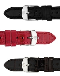 Genuine alligator 18 mm interchangeable strap. 5-7 long. Fits Deco and CSX collections. Genuine alligator 18 mm interchangeable strap. 5-7 long. Fits Deco and CSX collections.