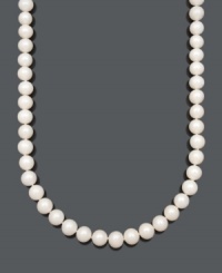 Elegance at its finest. Belle de Mer necklace features beautiful A+ cultured freshwater pearls (10-11 mm) with a 14k gold clasp. Approximate length: 18 inches. Elegance at its finest. Belle de Mer necklace features beautiful A+ cultured freshwater pearls (10-11 mm) with a 14k gold clasp. Approximate length: 18 inches.