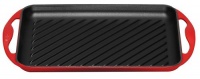 Le Creuset Enameled Cast-Iron 13-by-8-1/2-Inch Rectangular Skinny Grill, Cherry Le Creuset Enameled Cast-Iron 13-by-8-1/2-Inch Rectangular Skinny Grill, Cherry