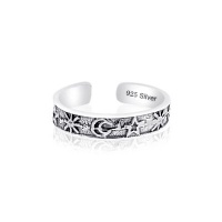 Sterling Silver Toe Ring Sun Stars & Moon, One Size Fits All Sterling Silver Toe Ring Sun Stars & Moon, One Size Fits All